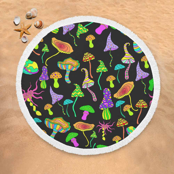 Trippy Mushrooms Trippy Mushrooms Lightweight Beach Towel