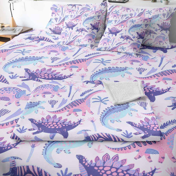 Pastel Dinosaurs Quilt Cover Set-Pastel Dinosaurs-Little Squiffy