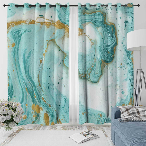 Twilight Beach Marble Curtain Set-Marble-Little Squiffy