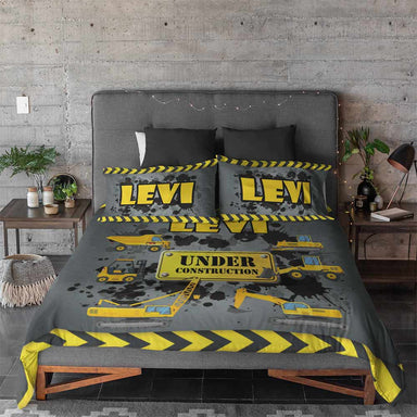 Personalised Under Construction Personalised Quilt Cover Set