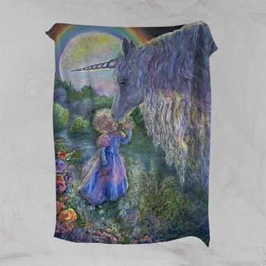 Josephine Wall Unicorn Kiss Squiffy Minky Blanket