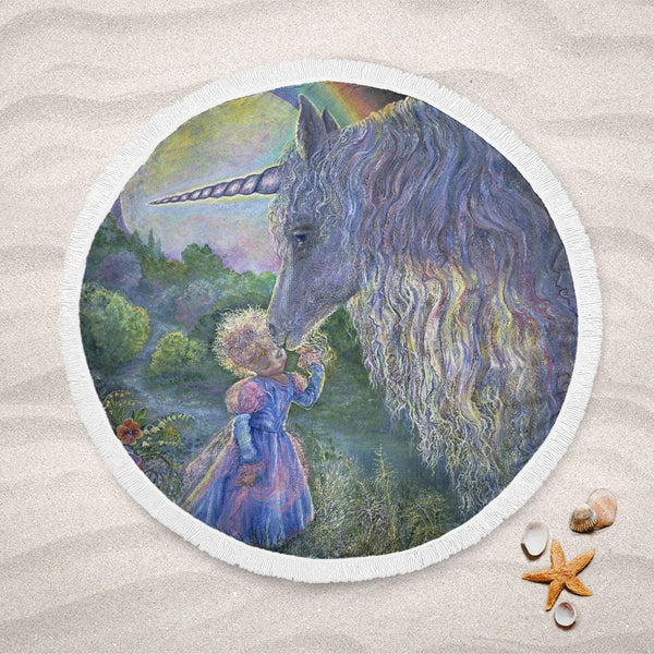 Josephine Wall Unicorn Kiss Lightweight Beach Towel