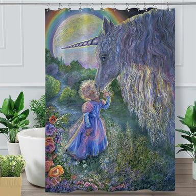Josephine Wall Unicorn Kiss Shower Curtain