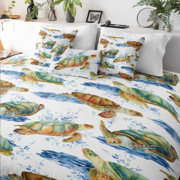 Water Painted Turtles Water Painted Turtles Quilt Cover Set