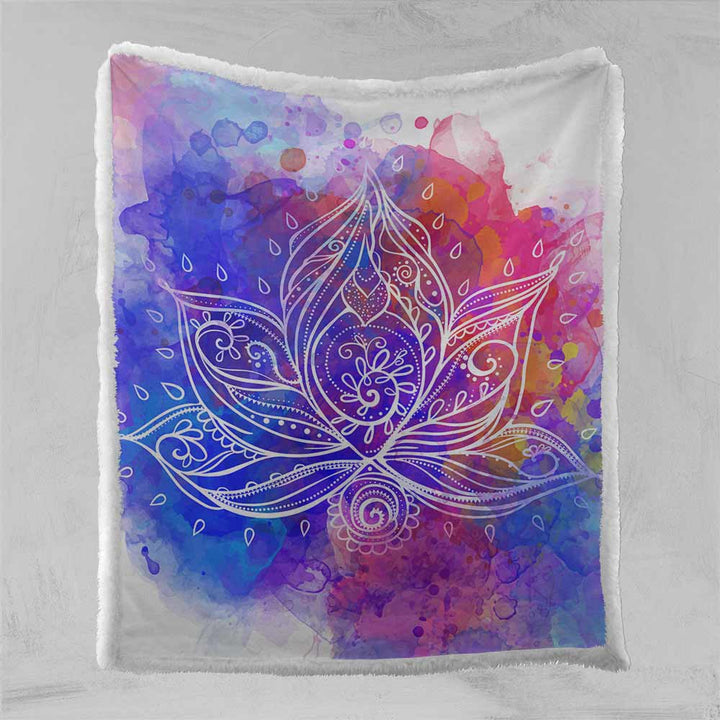 Water Colour Lotus Water Colour Lotus Blanket