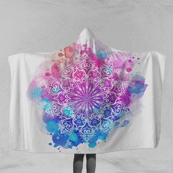 Watercolour Mandala Watercolour Mandala Hooded Blanket