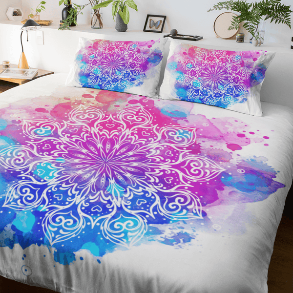 Watercolour Mandala Watercolour Mandala Quilt Cover Set