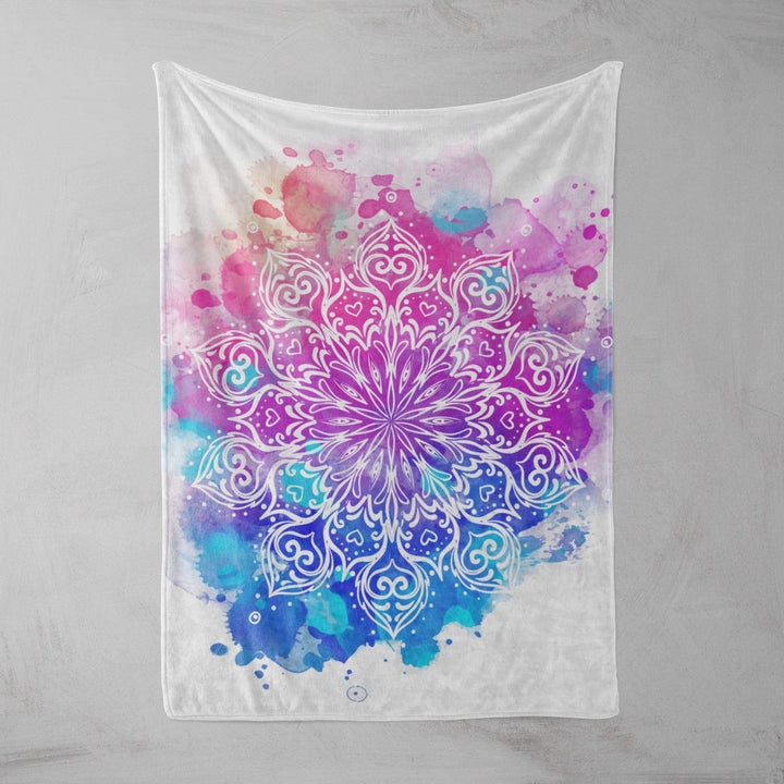 Watercolour Mandala Watercolour Mandala Squiffy Minky Blanket