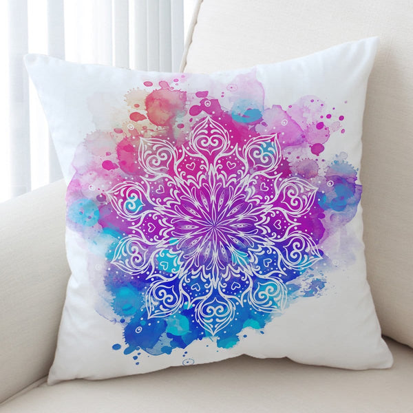 Watercolour Mandala Cushion Cover - On sale-On Sale-Little Squiffy