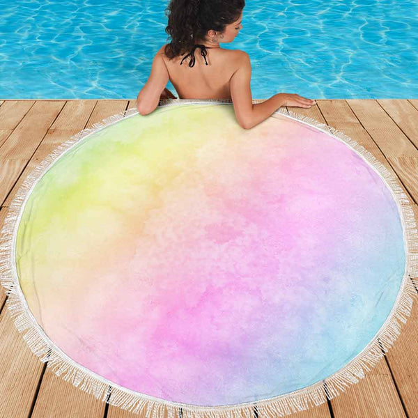 Watercolour Rainbow Watercolour Rainbow Lightweight Beach Towel