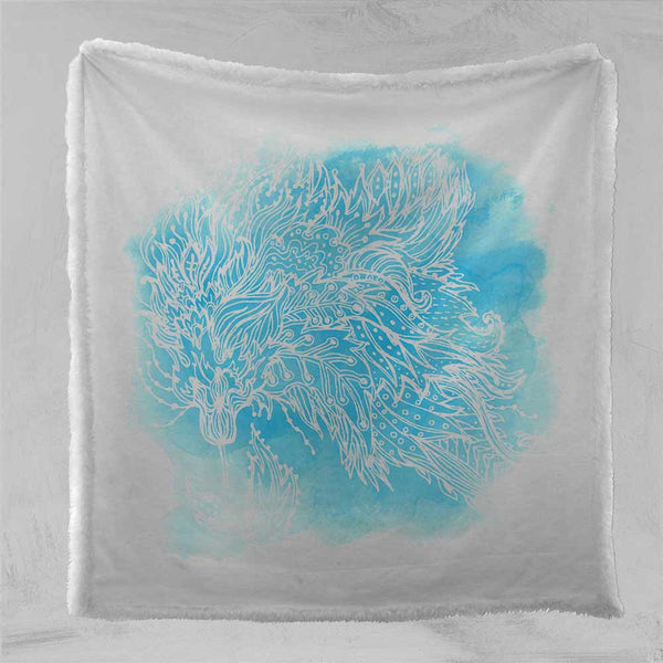 Watercolour Sea Dragon Blanket-Watercolour Sea Dragon-Little Squiffy