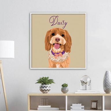 Custom Pet Pawtrait Framed Poster-Custom Portrait-Little Squiffy