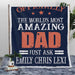 Personalised World's Most Amazing Dad Personalised Blanket