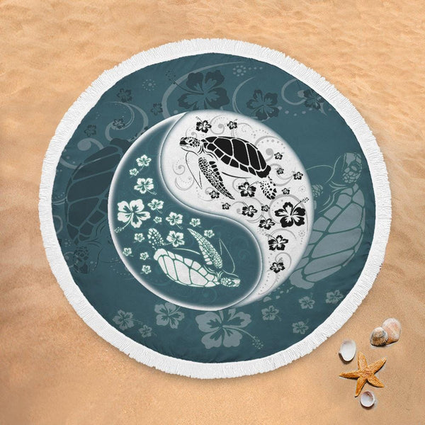 Yin Yang Sea Turtles Yin Yang Sea Turtles Lightweight Beach Towel