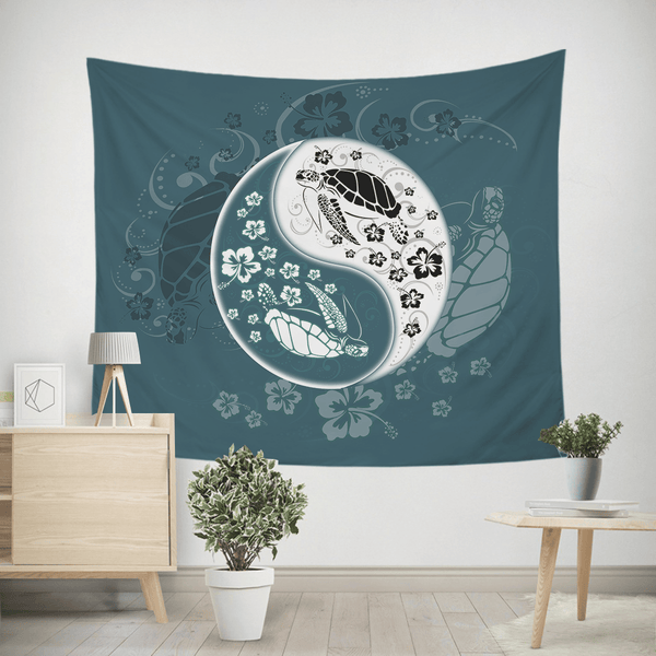 Yin Yang Sea Turtles Yin Yang Sea Turtles Tapestry