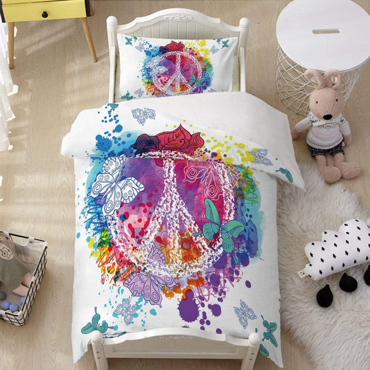 Butterfly Peace Cot Butterfly Peace Quilt Cover Set
