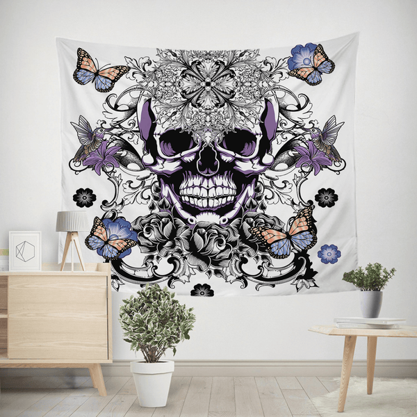 Butterfly Sugar Skull Butterfly Sugar Skull Tapestry