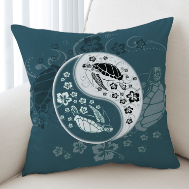 Yin Yang Sea Turtles Yin Yang Sea Turtles Cushion Cover